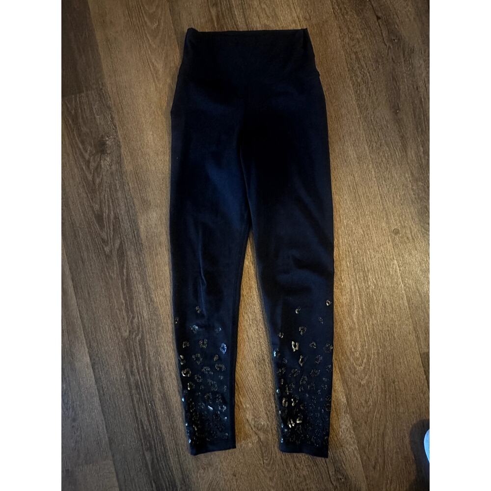 Beach Riot Sport Glitter Leopard Leggings Size M